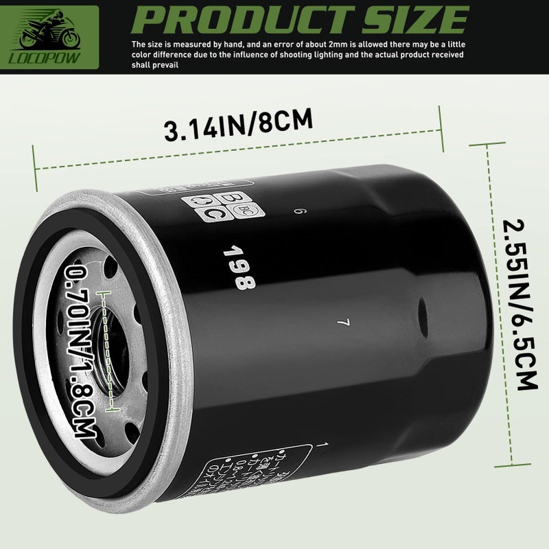 LOCOPOW Oil Filter 2540086 2540122 for Polaris Ranger570 700 800 900 1000 2004-2018 Ranger XP 1000 900 800 700 RZR 800 900 Sportsman 800 700 600 General 1000 - Image 3